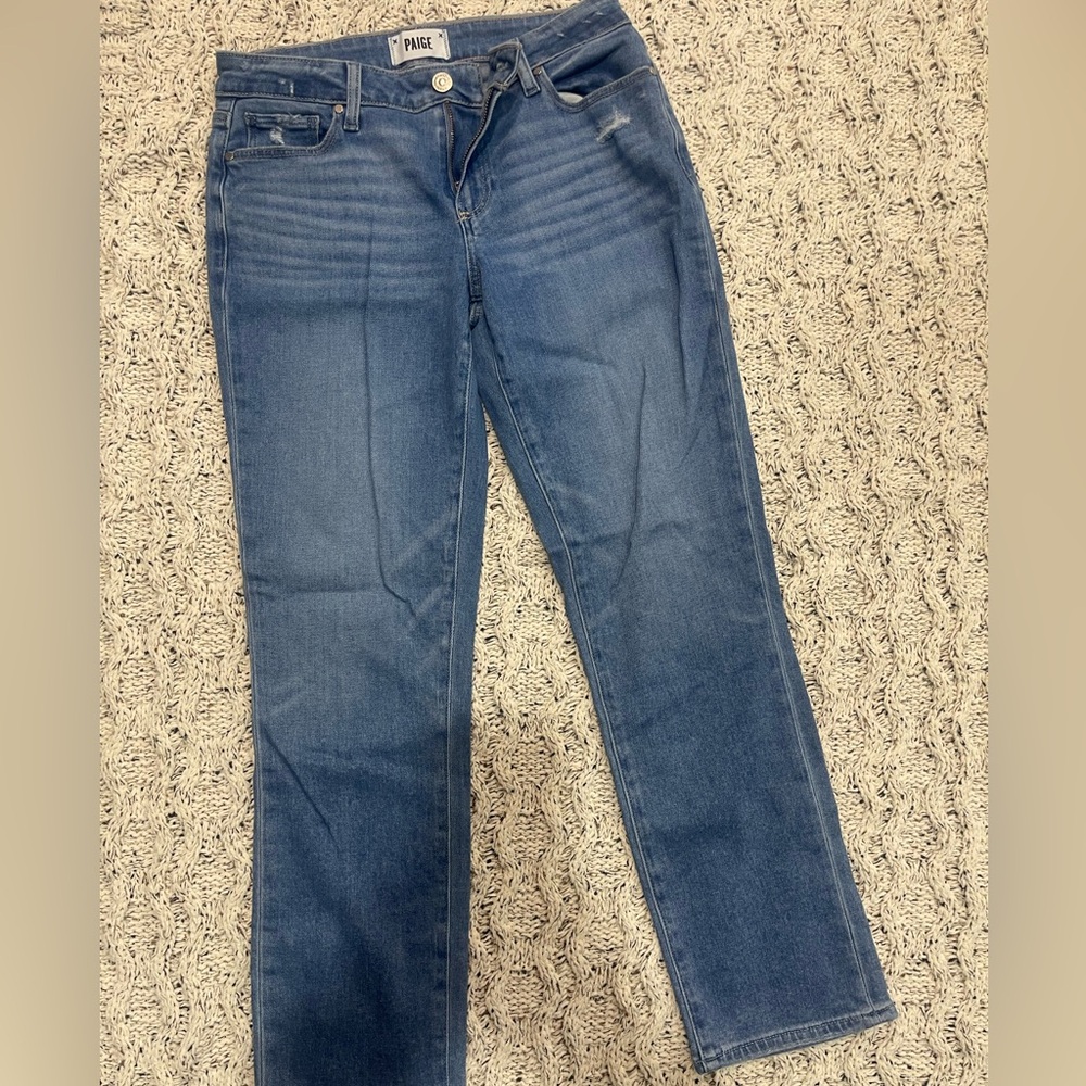 PAIGE Women's Denim Straight Jeans - Picture 2 of 4